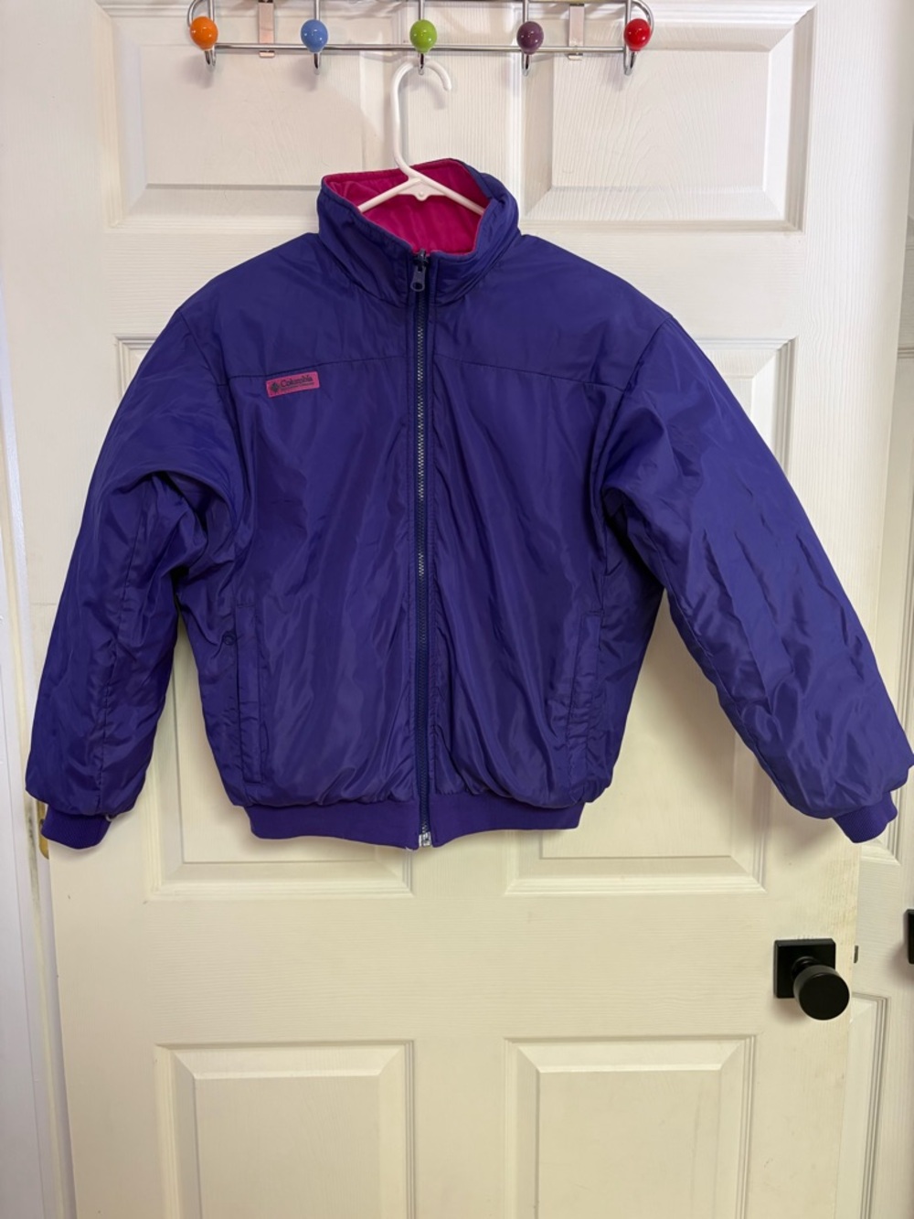 Reversible Vintage 90s gorpcore Columbia ladies M purple & pink down ski Jacket